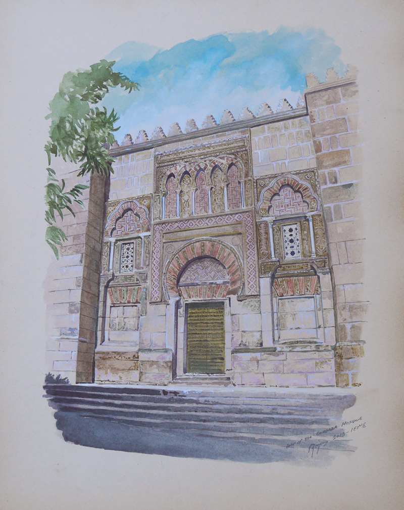 Puerta de la mezquita de Córdoba. Rojas