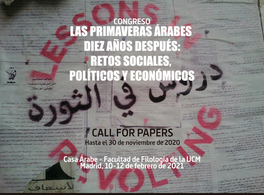 Call for papers: Congreso "Las primaveras árabes diez años después" 