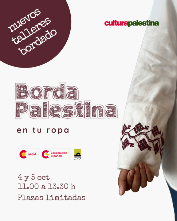 Nuevos talleres de bordado palestino en tu ropa