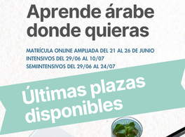 Últimas plazas en nuestros cursos de verano para aprender árabe a distancia