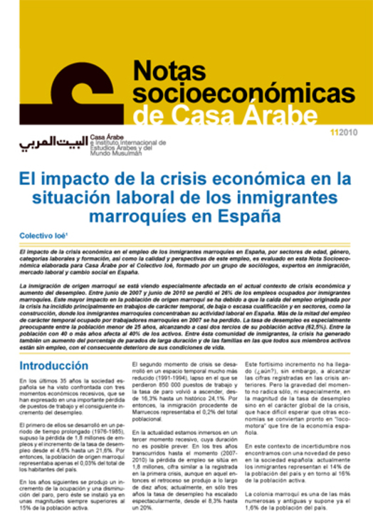 El impacto de la crisis entre los inmigrantes marroquíes