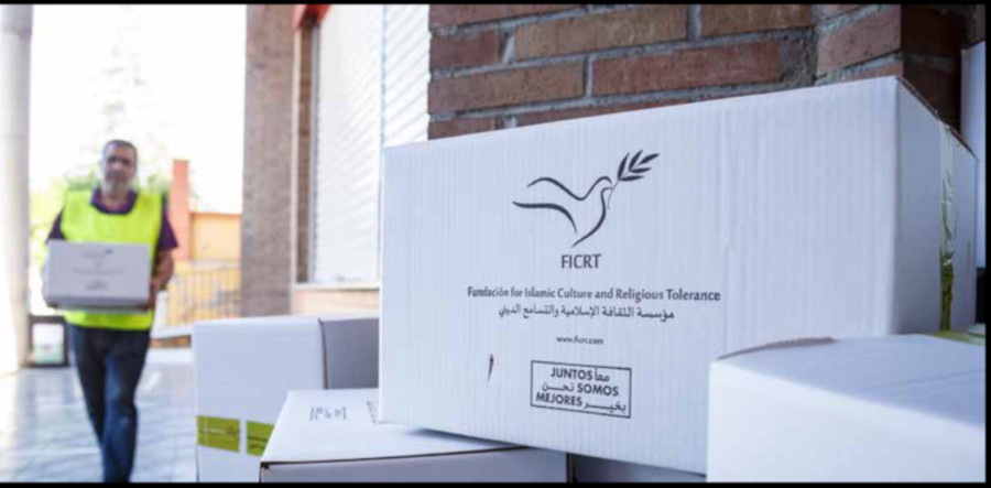 Reparto solidario de alimentos por parte de la FICRT