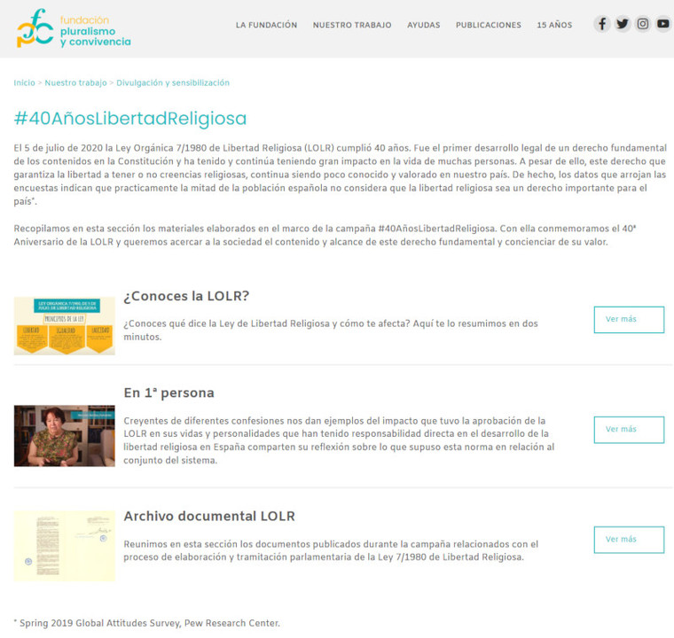 Cuarenta años de libertad religiosa